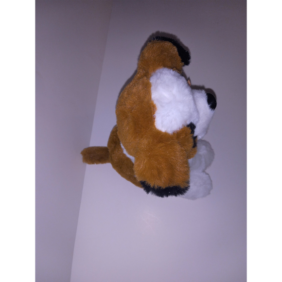 De Luca Plush Stuffed Animal Brown White Black Dog - Picture 6 of 7